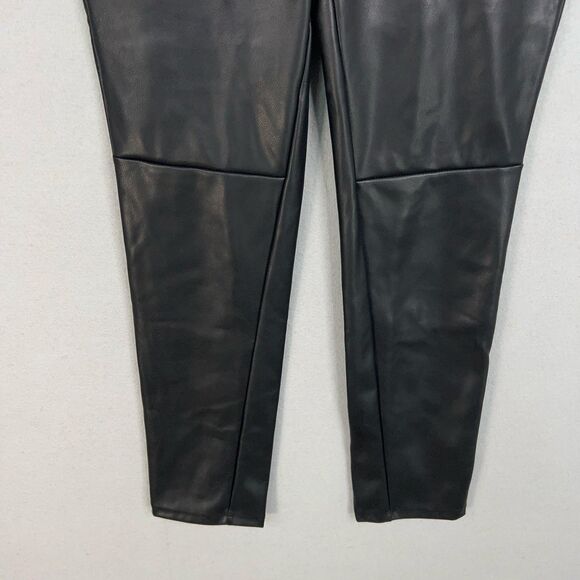 Emerson Fry Pants Womens Large Black Faux Leather Pull On Leggings Made USA - Picture 3 of 16